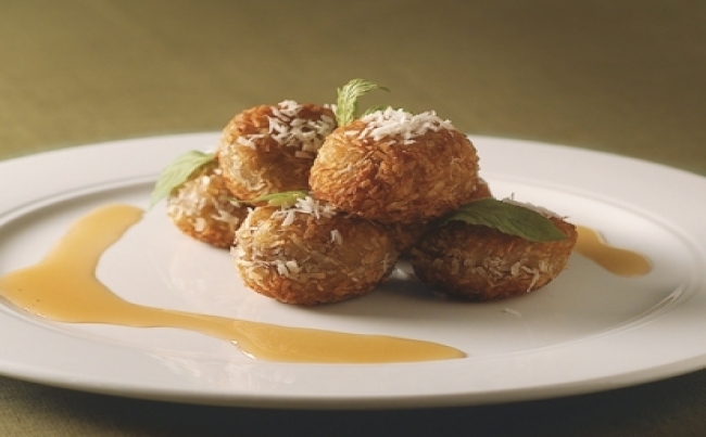 Buñuelos con miel de té
